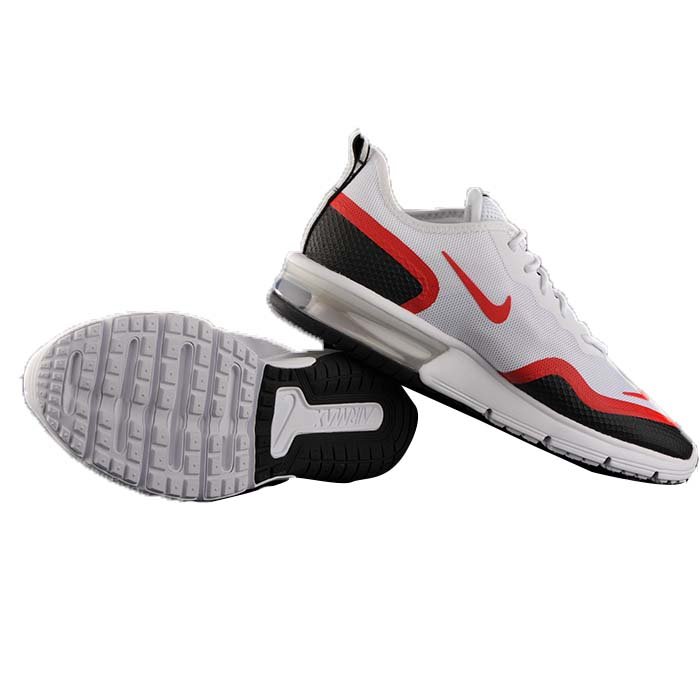 Tenis Nike Air Max Sequent Blanco/rojo/negro - Bq8823 100