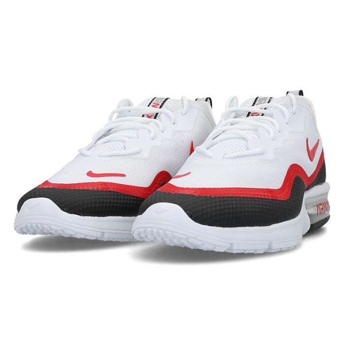 Tenis Nike Air Max Sequent Blanco/rojo/negro - Bq8823 100