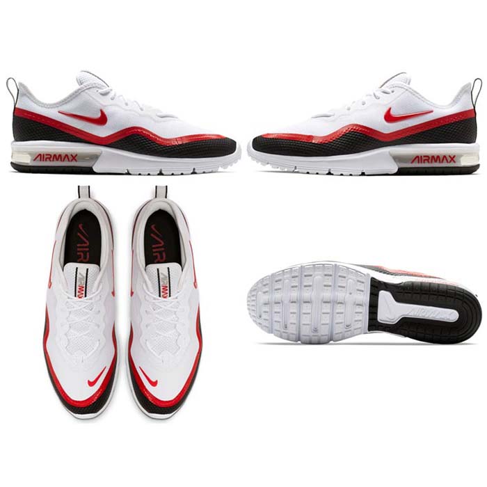 Tenis Nike Air Max Sequent Blanco/rojo/negro - Bq8823 100