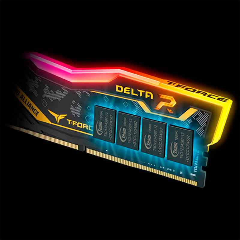 Memoria RAM DDR4 16GB 2933MHz TEAMGROUP T-Force Delta TUF Gaming Alliance RGB 2X8GB TF9D416G2933HC16 