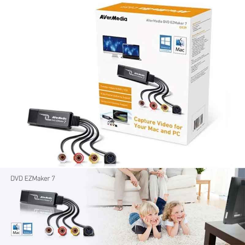 Convertidor de Video AVERMEDIA DVD EZMAKER 7 USB 2.0 C039 