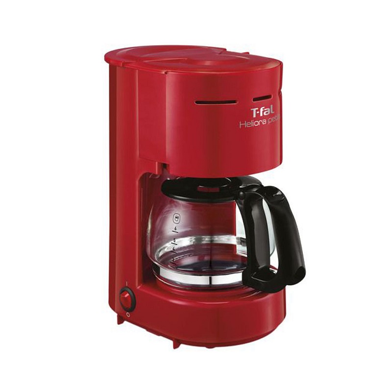 Cafetera De Goteo T-Fal CM3215MX Heliora Petit 6 Tazas Rojo