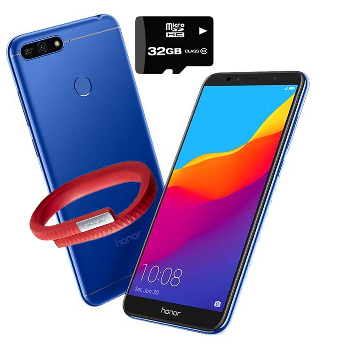 Celular Huawei HONOR 7A azul 2GB / 16GB -nuevo - desbloqueado + SmartBand + microsd 32GB