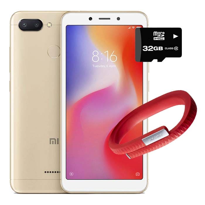 Celular XIAOMI REDMI 6A 16GB/2 GB negro - nuevo - desbloqueado + MicroSD 32GB + Smartband