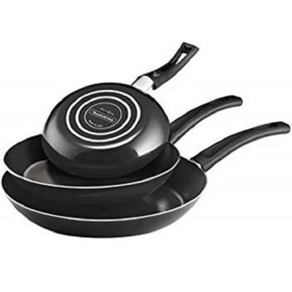 Set De 3 Sartenes T-Fal 125300 20,24,30 Cm Negro