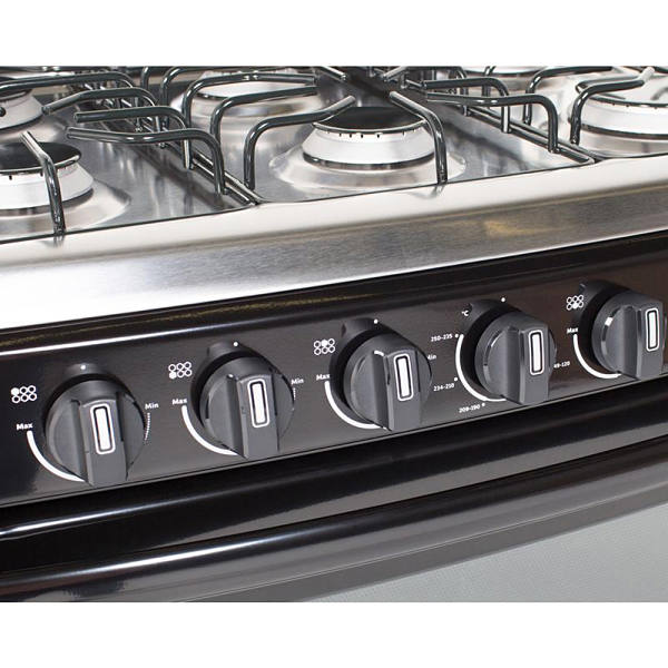 Estufa de Piso Acros 30" 6 quemadores color negro modelo AF5333B