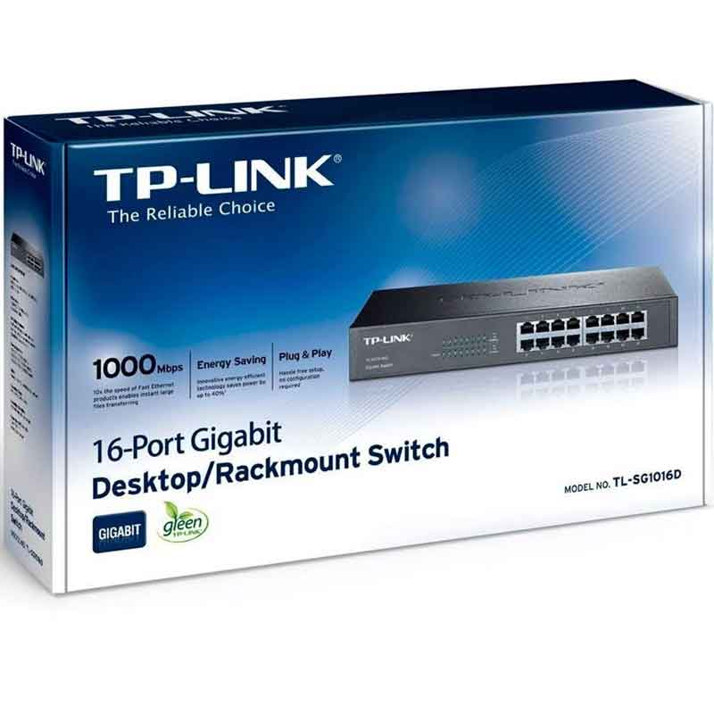 Switch TP-LINK TL-SG1016D 16 Puertos Gigabit Ethernet 10/100/1000