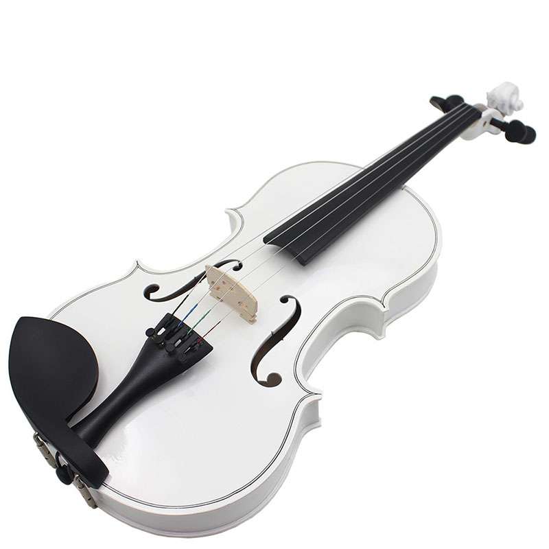 Violin Profesional 4/4 Principiante Blanco Incluye Cuerda Brea Estuche