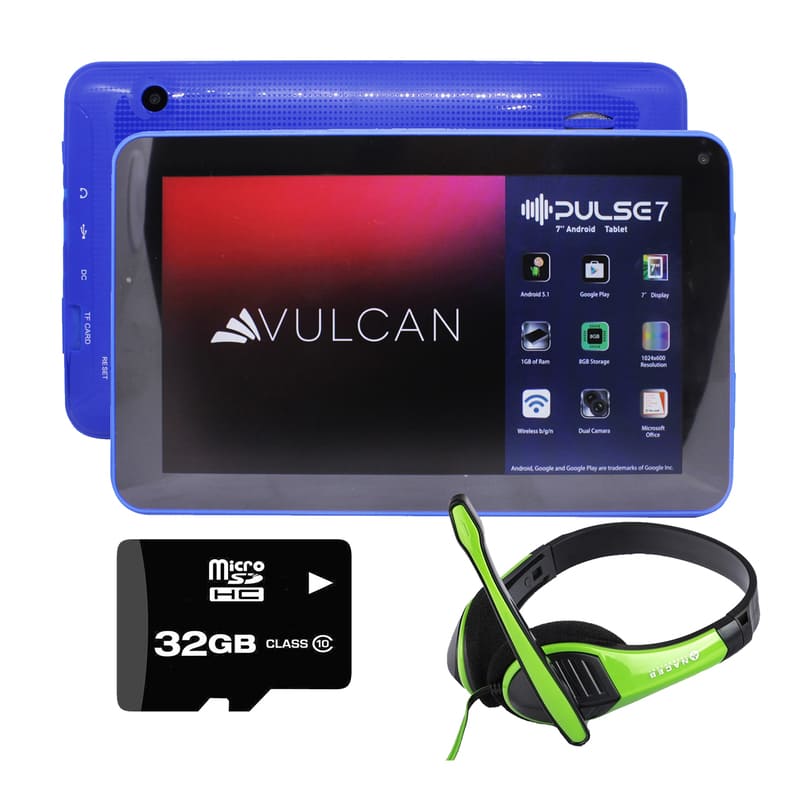 Tablet Vulcan Pulse 7 8Gb 1Gb Ram Quad Core + KIT - Azul