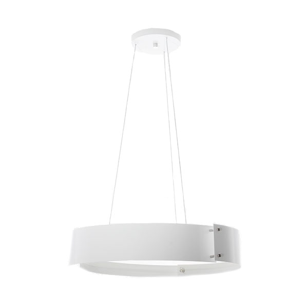 Lampara Colgante Candil Blanco Vidrio Esmerilado Maxxi.