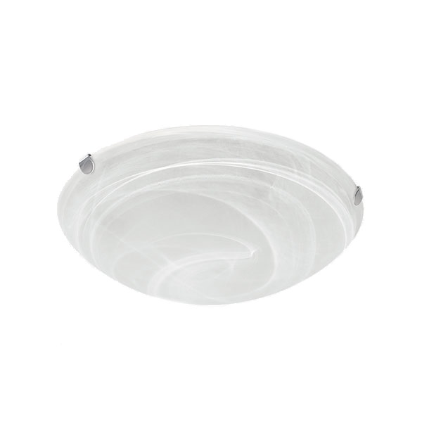 Lampara Maxxi Techo Plafon Ahumado Vidrio Alabastro Cromo