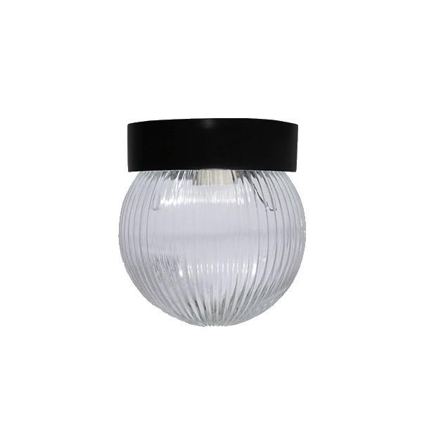 Lámpara Plafón Negro Vidrio Prismático Aluminio Maxxi