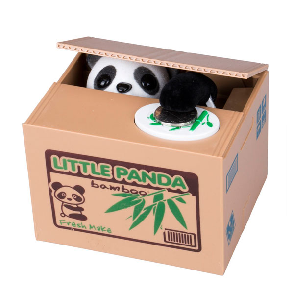Alcancía Roba Monedas Panda Travieso con Sonido