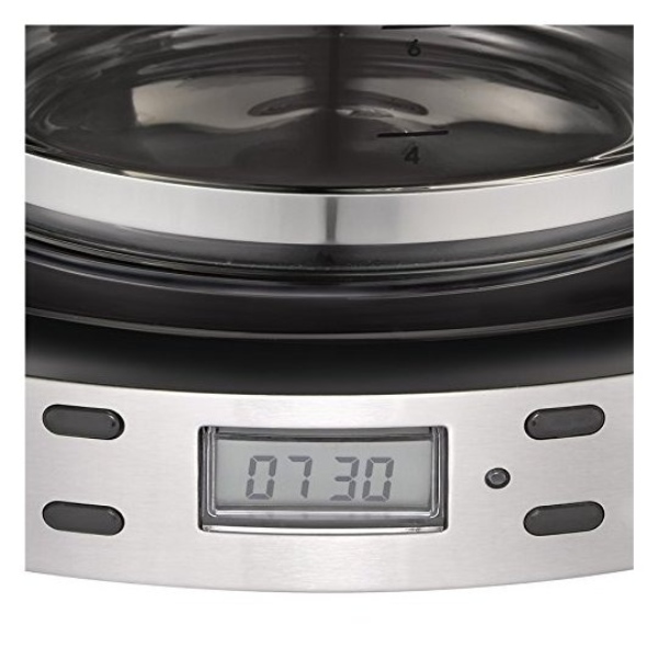 Cafetera Programable T-fal Inox Plus Negro Cm3518mx 