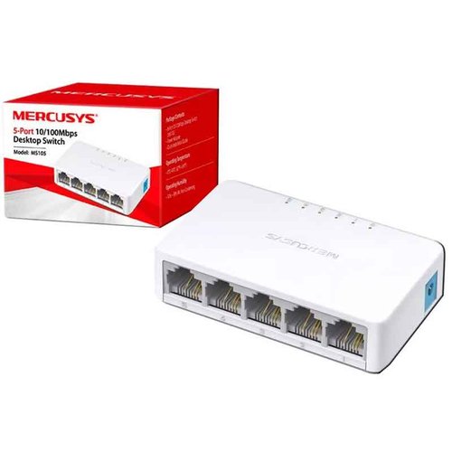 Switch MERCUSYS MS105 Fast Ethernet 5 Puertos 10/100Mbps 