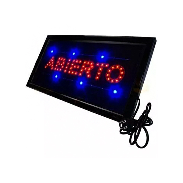 Letrero Luminoso “ABIERTO” Para Interiores Y Exteriores Sorprendente con Leds Ultrabrillantes