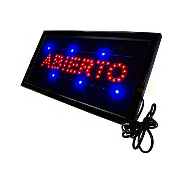 Letrero Luminoso “ABIERTO” Para Interiores Y Exteriores Sorprendente con Leds Ultrabrillantes