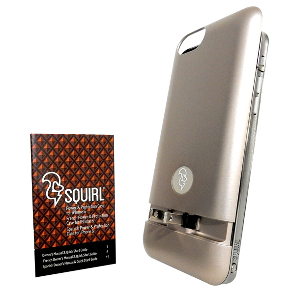 Funda con bateria SQUIRL Iphone 6/6s bateria 2300mAh carga sin cables- GOLD