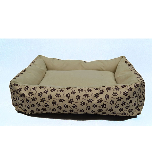 Cama Para Perro Grande Con Almohadilla Beige Lunics Pets