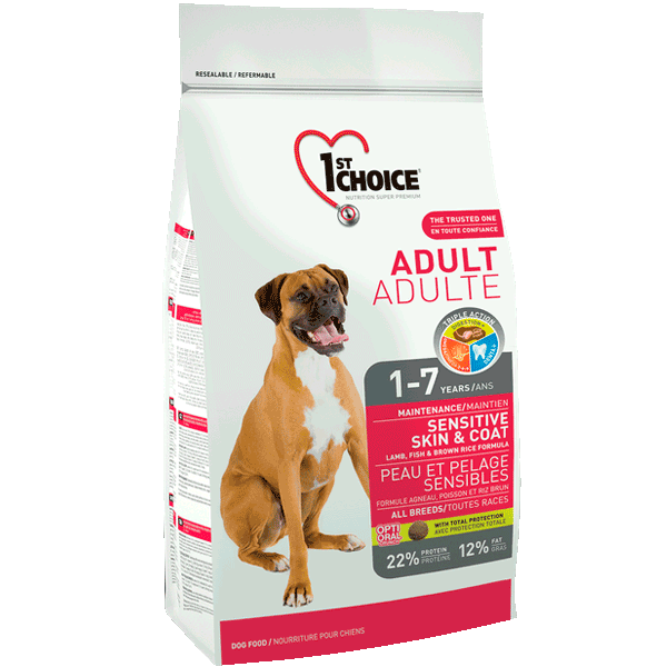 1St Choice Alimento Para Perro Adulto Piel Y Pelaje Saludable Fórmula De Cordero Y Pescado Edad: 10 Meses A 8 Años 20 Kg
