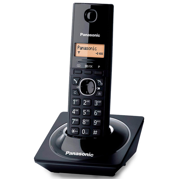 Panasonic KX-TG1711MEB Teléfono Inalámbrico, Color Negro