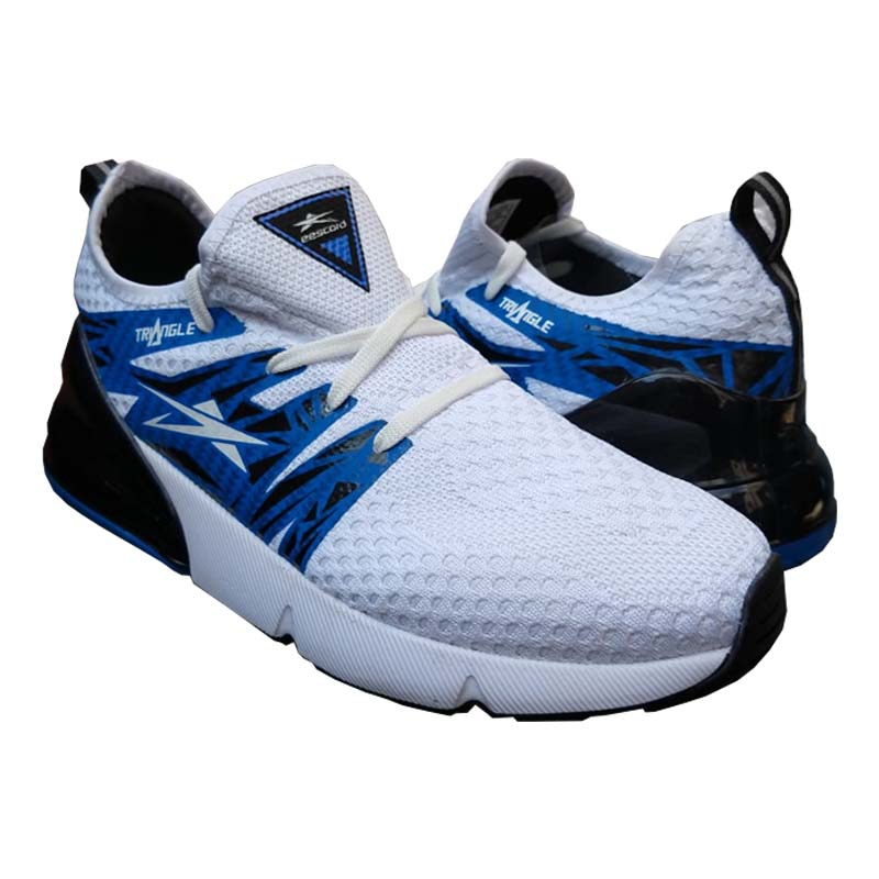 Tenis Deportivo Runing Escord Negro/blanco Hombre Caballero
