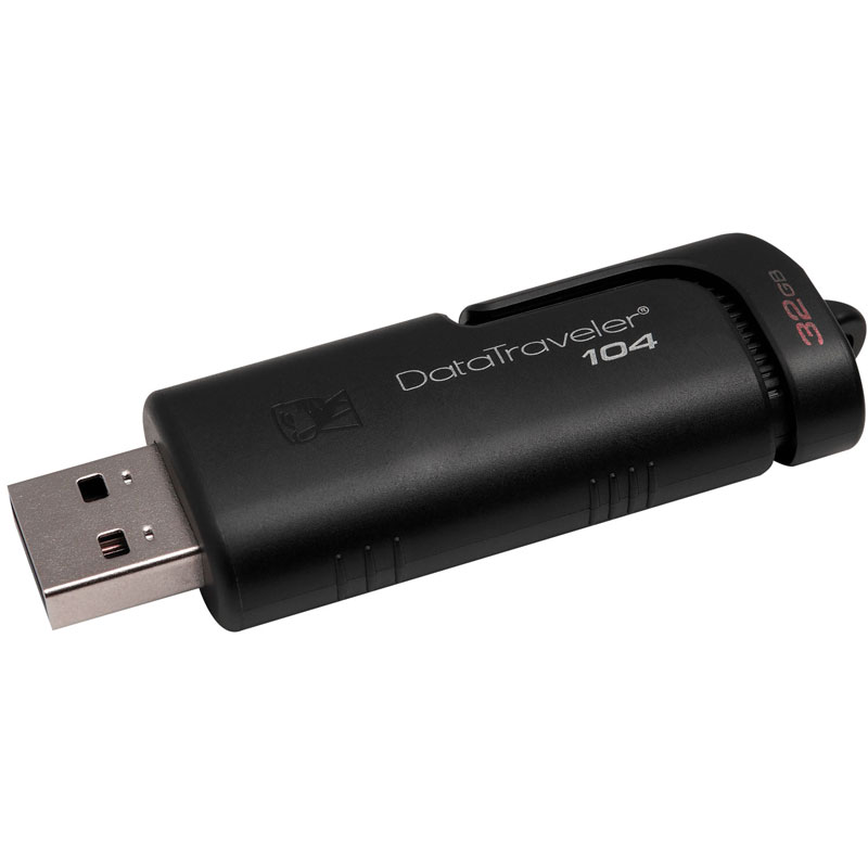 Memoria Usb 32gb Kingston Dt104/32gb Data Traveler Negro