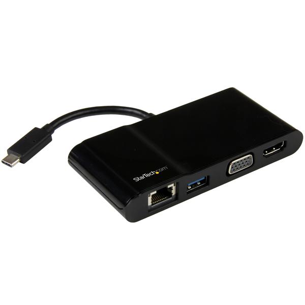Adaptador Multipuertos USB-C para Laptop - HDMI o VGA 4K - USB 3.0 - StarTech.com DKT30CHV