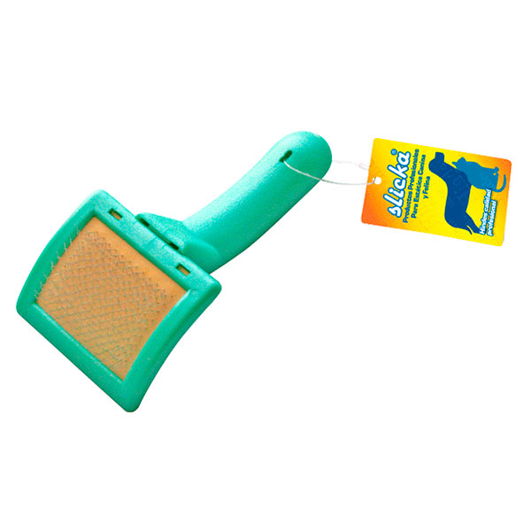 Slicka Carda Cepillo Con Cerdas De Metal Flexibles Para Gato