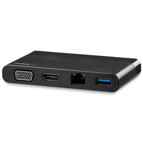 Adaptador Multipuertos USB-C 4K con HDMI, VGA, Ethernet Gigabit y USB 3.0 Mac Windows - StarTech.com DKT30CHVCM