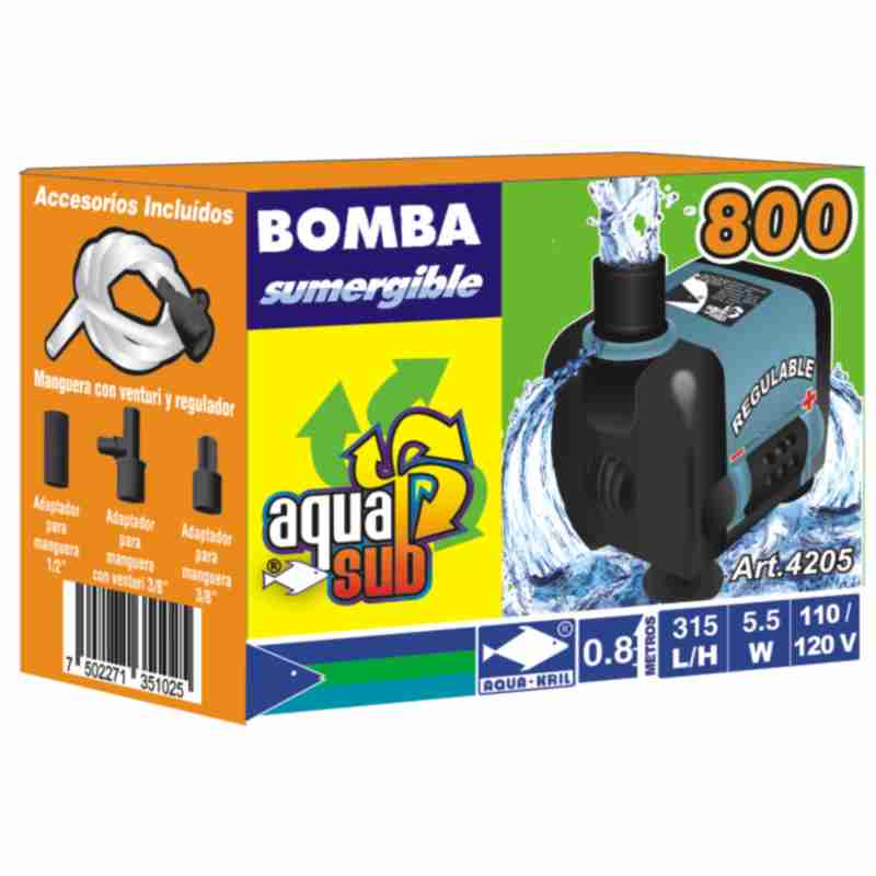 Bomba De Agua Mini Sumergible 80Cm Acuario Fuente Muro Llorón