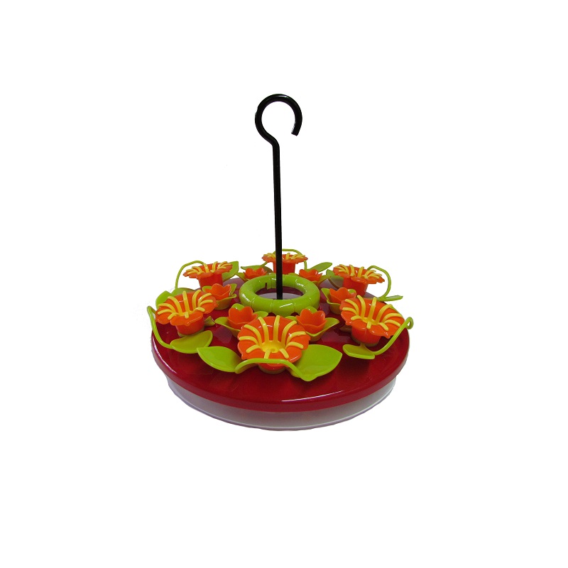 Alimentador Bebedero Colibrí 500Ml Disco Floral Rojo Fl9241