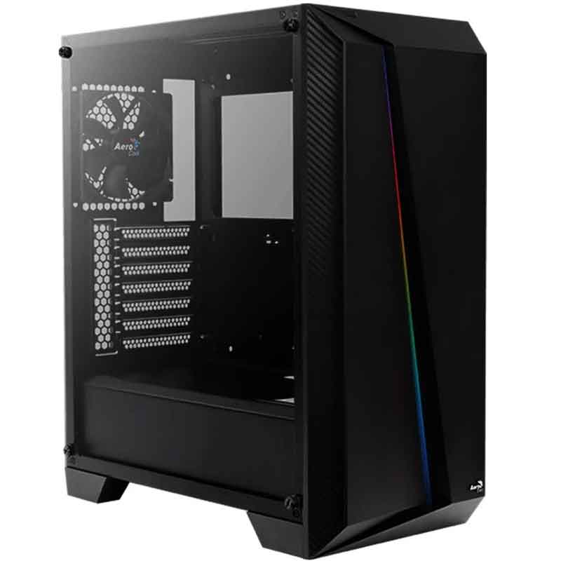 Gabinete Gamer AEROCOOL CYLON PRO 1 FAN RGB Cristal Templado 