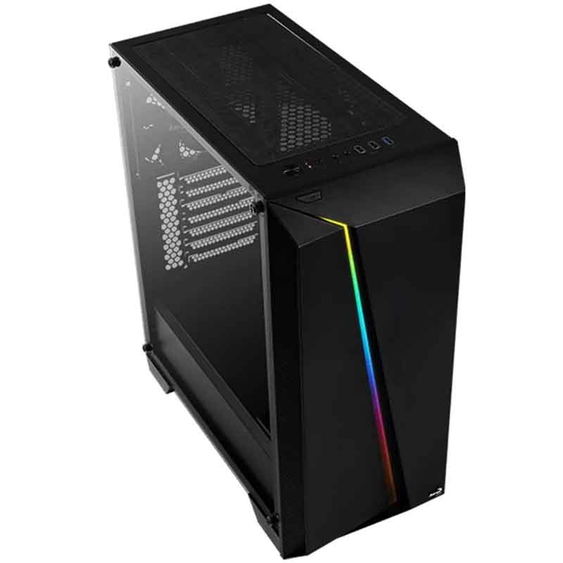 Gabinete Gamer AEROCOOL CYLON PRO 1 FAN RGB Cristal Templado 