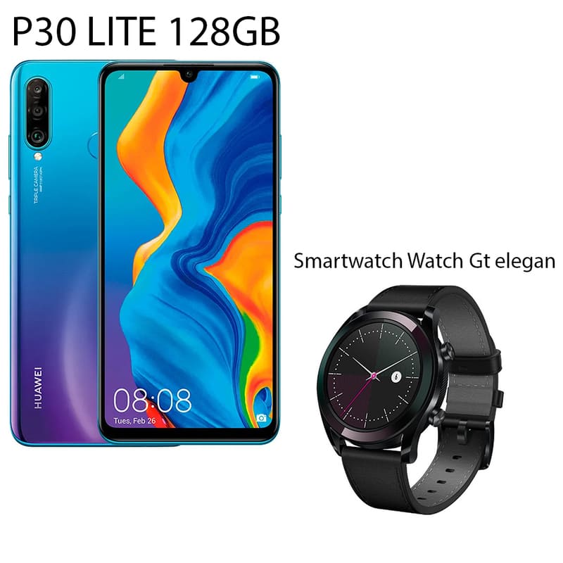Celular huawei P30 LITE 128GB azul / Nuevo / desbloqueado + Smartwatch Huawei