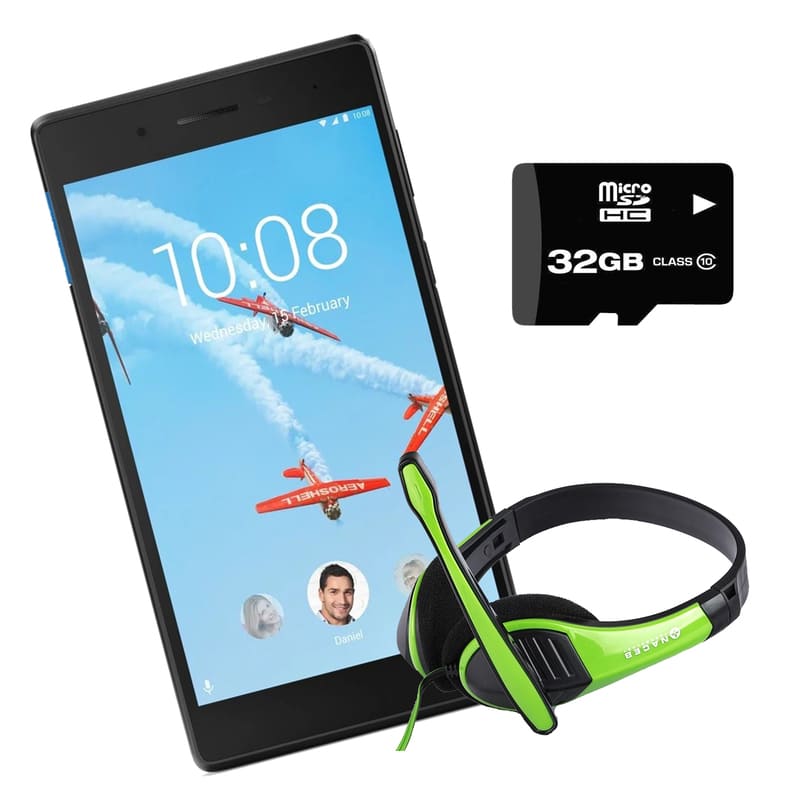 Tablet Lenovo Tab E7 8gb Android 8.1 Pantalla 7" + Diadema  microSd 32gb