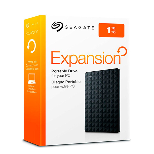 Disco Duro Externo Expansion Portatil Seagate 2.5, 1TB, USB 3.0, STEA1000400, Negro