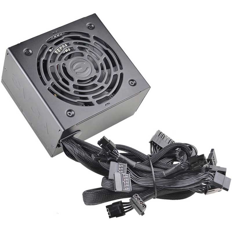 Fuente de Poder PC 600W Gamer EVGA 600 BR 80 Plus Bronze Estandar 100-BR-0600-K1 