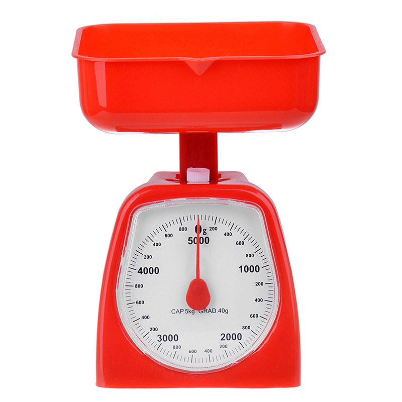 Bascula Cocina Kitchen Scales 5Kg Rojo