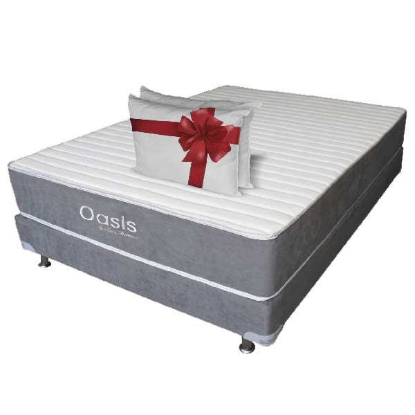 Juego De Colchon y Box Matrimonial Oasis Bio Mattress