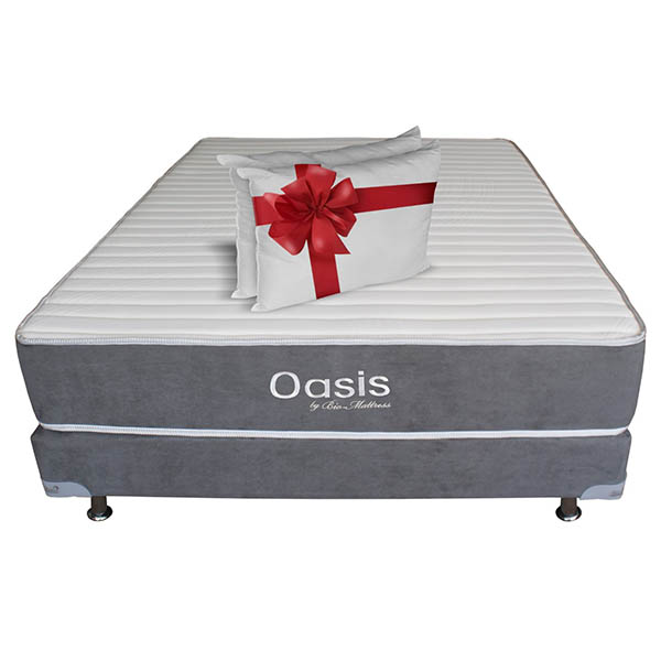 Juego De Colchon y Box Matrimonial Oasis Bio Mattress