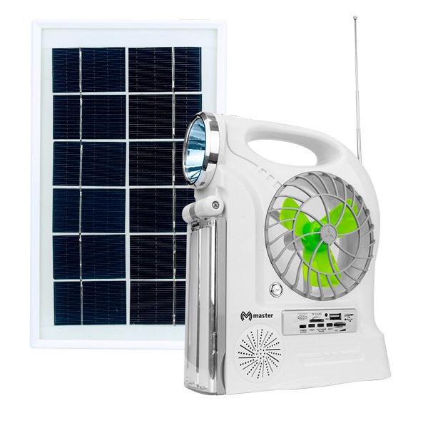 Kit solar Linterna Radio y ventilador Master MP-KIT10VENT