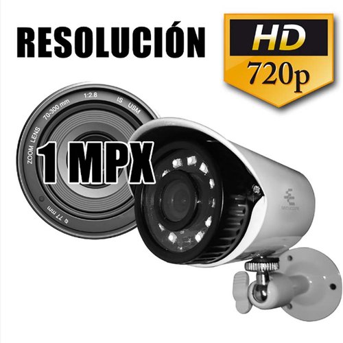 Cámara CCTV Bullet Video 720p 1 MP Metálica Visión