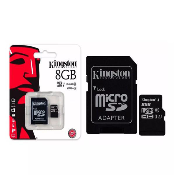 Memoria Micro sd 8gb  Kingston HC  Video  Con Adaptador