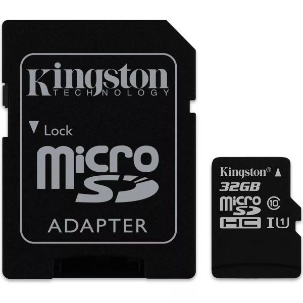 Memoria Micro sd 32gb Kingston clase 10 con Adaptador SD/HC HD VIDEO 80MB/s Canvas Select
