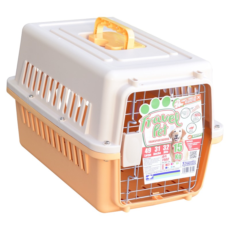 Jaula Transportadora Kennel Para Perro Gato Chico 49X32X31Cm 7502