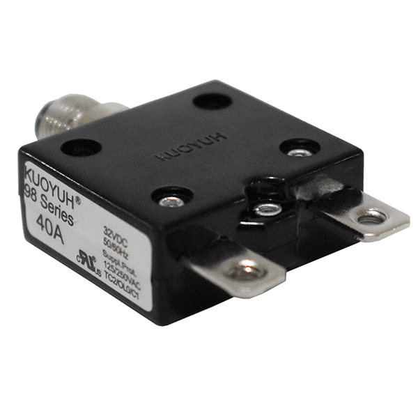 Fusible térmico/ Interruptor impermeable de 40A para aplicaciones automotrices, industriales y muchas otras.