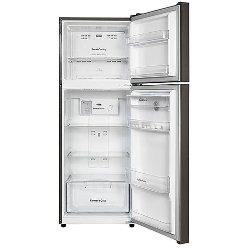  Refrigerador Daewoo  de 11Pies cúbicos silver con Congelador Superior y despachador modelo DFR-32210GND