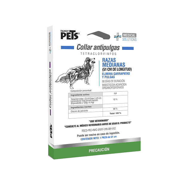 Collar Antipulgas Perro Mediano Duración 90 Días Fl3603.
