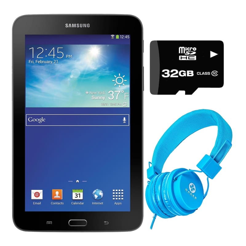 Tablet Samsung Galaxy Tab 3 Lite SM-T113 negro + Audífonos + microsd 32GB 